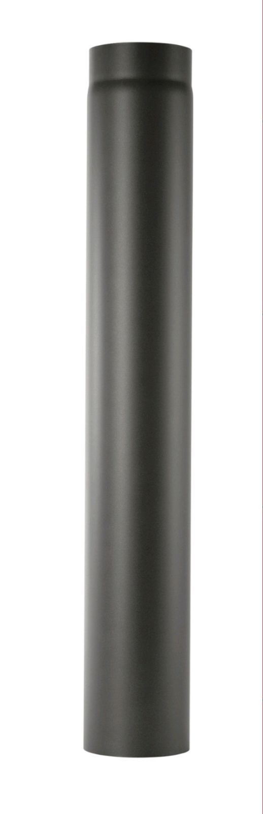 Ø150mm Peisrør rett 15 cm rett Sort - matt - lavavarme.no